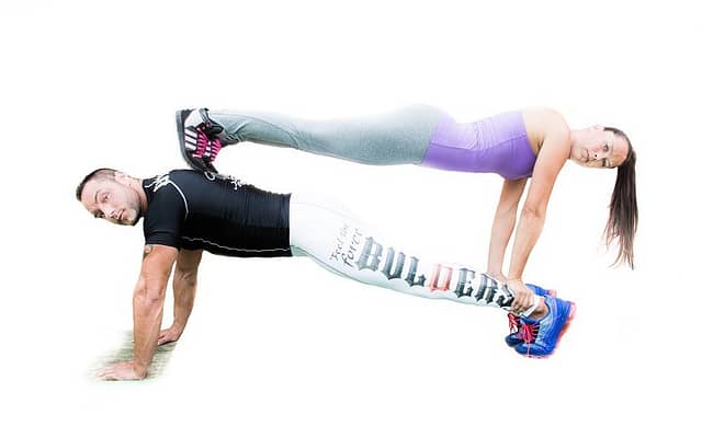 Couple exercising